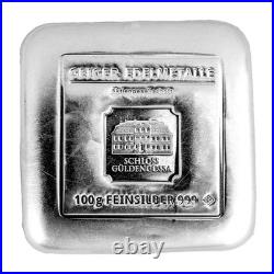Silver 100 Gram Geiger Edelmetalle Square Cast Bar Silver 100 Gram Geiger Edelmetalle Square Cast Bar