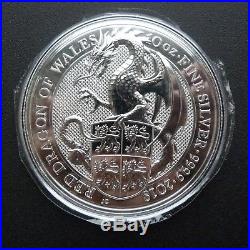 Silver 10oz Queen's Beasts Dragon of Wales. 999 Solid Silver Bullion coin 2018