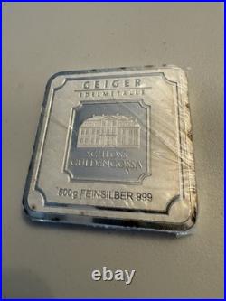 Silver 500 gram Geiger Edelmetalle Square Bar