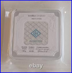 Silver 500 gram Geiger Edelmetalle Square Bar-Factory Sealed Serial # AV287709
