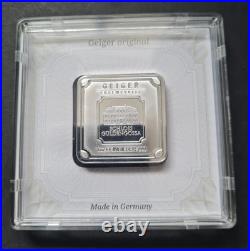 Silver Bar Geiger original 1 oz. 999 square in capsule