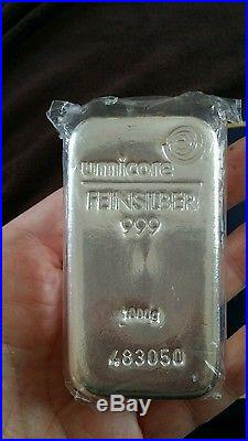 Silver Bullion Bar Umicore 1 kilo Fine 999 Solid Silver Offers Considered