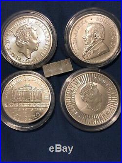 Silver Bullion Collection 1 Oz. 999 Solid Silver Coins & Free Silver Bars
