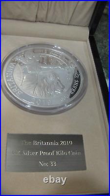 Silver Coins 2019 Britannia 1 Kilo Solid Proof£500 Coin An Absolute Gem