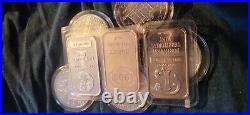 Silver Collection, Troy Oz Coins, bars And Bullion. 798g
