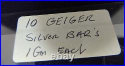 Silver Geiger Edelmetalle Square Bars, 10 1g each(41498-Bars-OL)