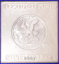 Silver Metals International Certified Pure 5 Troy oz 999 Silver Square Flat Bar