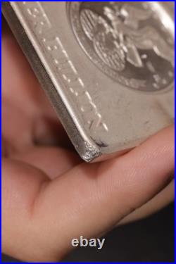 Silver Metals International Certified Pure 5 Troy oz 999 Silver Square Flat Bar