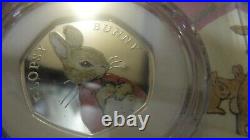 Silver Proof 2018 The Flopsey Bunnies Coin+booklet Solid Silver Proof 50p