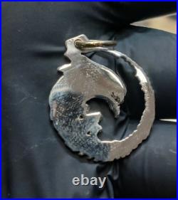 Silver aliens xenomorph pendant (Handmade) solid 925 silver