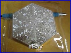 Snowflake Hexagon 10 oz. 999 Fine Solid Silver Bar Ingot