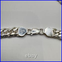 Solid 925 Silver 10mm Heavy Byzantine Men's Chain. 24in and 86g Hallmarked