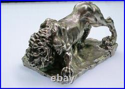 Solid. 925 Silver Berninis Lion From The Fountain Of The Four Rivers Italy 17+