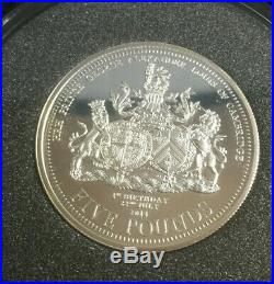 Solid 925 Sterling Silver 1st Birthday £5 Peidfort Coin LTD to 95 ONLY & Box COA