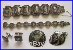 Solid. 925 Sterling Silver Siam, Jewelry Lot, (coin/bullion) Mermaid Cuff Links