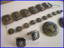 Solid. 925 Sterling Silver Siam, Jewelry Lot, (coin/bullion) Mermaid Cuff Links