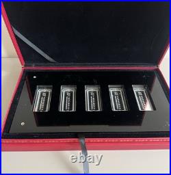 Solid 999 Fine Silver Ingots Set Of Five Pure Silver Collection Bars In Box