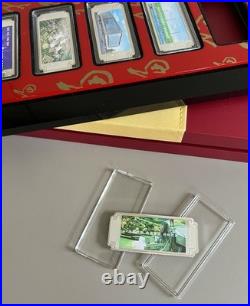 Solid 999 Fine Silver Ingots Set Of Five Pure Silver Collection Bars In Box