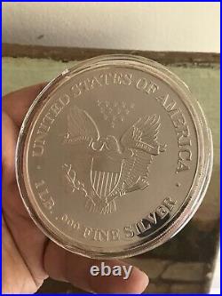 Solid. 999 Silver 12oz Usa 2000 Rare Coin In Plastic Cover&Original Box 374.3 Gr