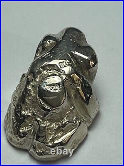 Solid Frog (925) Sterling Silver Poured Bar (24.2 grams)