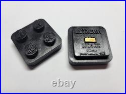 Solid Gold Lego Like Brick, 2 Grams 24k Gold, By KThorn SN 303