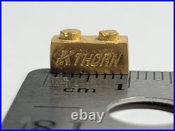Solid Gold Lego Like Brick, 2 Grams 24k Gold, By KThorn SN 303 Solid Gold Lego Like Brick, 2 Grams 24k Gold, By KThorn SN 303