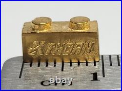 Solid Gold Lego Like Brick, 2 Grams 24k Gold, By KThorn SN 304