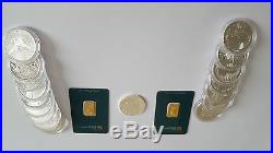 Solid Gold & Silver Coins & Bars Collection Bulk Job Lot 24ct Bullion Not Scrap