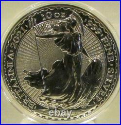 Solid Silver 10oz Britannia Coin Capsule & Original Packing STUNNING COIN 2021