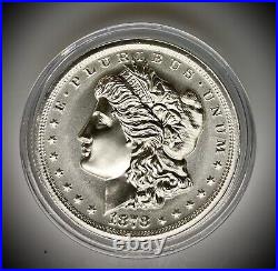Solid Silver 1878 Morgan $1 Dollar Tribute High Relief Bullion Round (. 999 Pure)