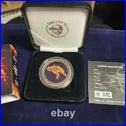 Solid Silver 1oz Coin / Burning Kangaroo/ Special Edition/ 500 Limited / bullion