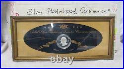 Solid Silver. 999 Pure 1/2 Troy LB Statehood Quarter Commemorative Coin Framed