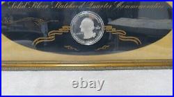 Solid Silver. 999 Pure 1/2 Troy LB Statehood Quarter Commemorative Coin Framed