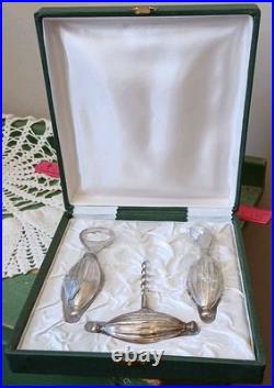 Solid Silver Boxed Bar/cocktail Set By Pedro Duran Morales Solid Silver Boxed Bar/cocktail Set By Pedro Duran Morales