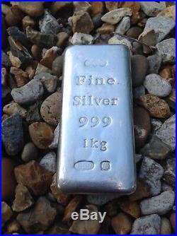 Solid Silver Bullion Bar 1Kg