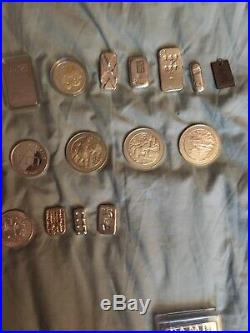 Solid Silver Bullion Bars/rounds Some Minted Some Handmade Approximately 50oz