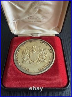 Solid Silver Gilt Medal Commemorating Opening Of London Bridge-Birmingham, 1973