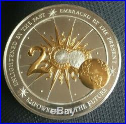 Solid Silver, Gold & Platinum 2000 Millenium Calander Coin 7.4oz. 209 grams