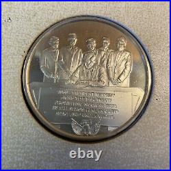 Solid Silver Great Patriots Of The United States Of America Rounds Danbury Mint