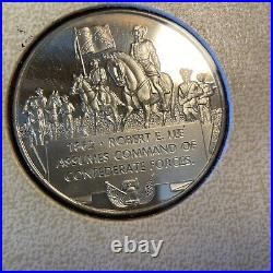 Solid Silver Great Patriots Of The United States Of America Rounds Danbury Mint