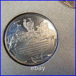 Solid Silver Great Patriots Of The United States Of America Rounds Danbury Mint