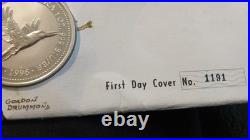 Solid Silver Kookaburra 1oz Coin 999 Silver In First Day Cover
