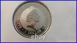 Solid Silver Kookaburra 1oz Coin 999 Silver In First Day Cover