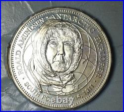 Solid Silver New Zealand Museum Canterbury South Pole Diamond Anniversary Coin