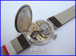 Solid Silver OMEGA WORLD TIME OVERSIZED WRISTWTACH 15 Jew. NO RESERVED