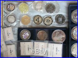 Solid Silver PROOF Coins Medallions £5 Coin Banknotes Collection NASA Apollo VGC