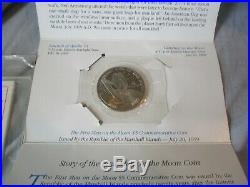 Solid Silver PROOF Coins Medallions £5 Coin Banknotes Collection NASA Apollo VGC