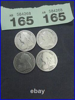 Solid Silver Pre 1920 925 Silver Coins Sterling Silver Half Crowns Date Run