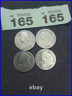 Solid Silver Pre 1920 925 Silver Coins Sterling Silver Half Crowns Date Run