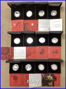 Solid Silver Proof Royal Mint Limited Edition Chinese Lunar Coin Set